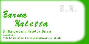 barna maletta business card